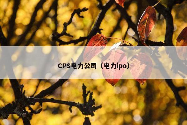 CPS电力公司（电力ipo）
