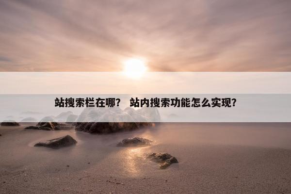 站搜索栏在哪？ 站内搜索功能怎么实现？
