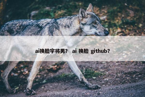 ai换脸宇将男？ ai 换脸 github？