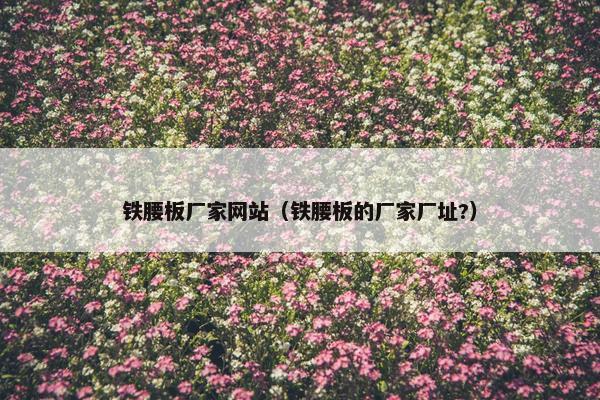 铁腰板厂家网站（铁腰板的厂家厂址?）