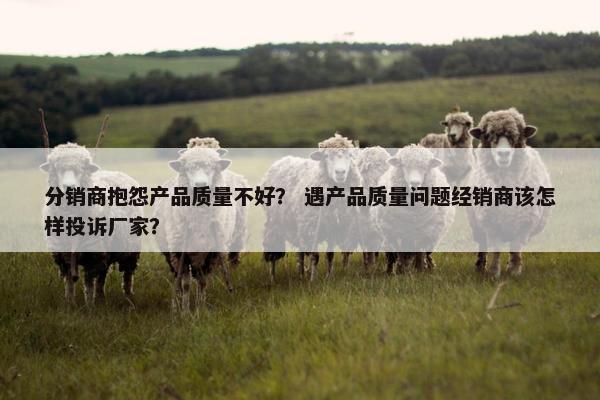 分销商抱怨产品质量不好？ 遇产品质量问题经销商该怎样投诉厂家？