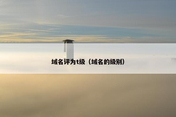 域名评为t级（域名的级别）