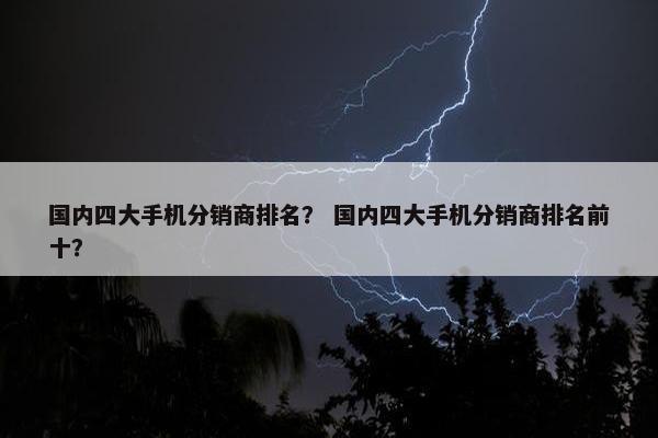 国内四大手机分销商排名？ 国内四大手机分销商排名前十？